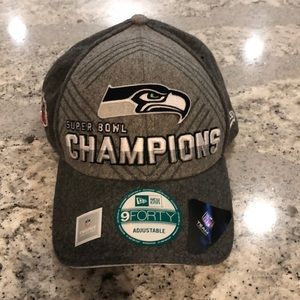NWT Seahawks Super Bowl Champions Hat - Adjustable